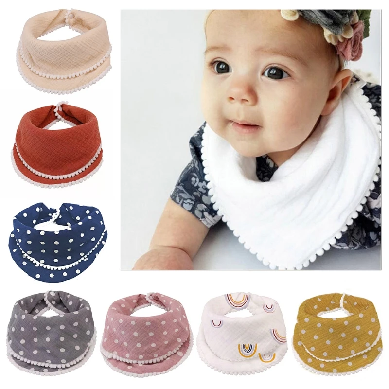 

Baby Feeding Bibs Soft Gauze Saliva Towel Scarf Newborn Burp Cloth Bandana Gifts
