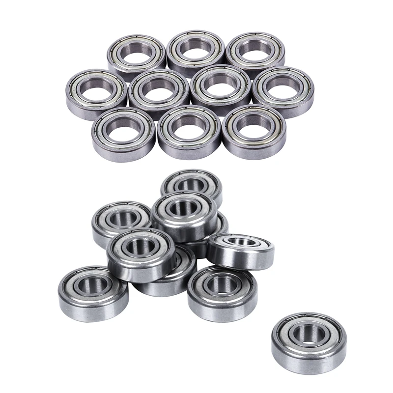 

10 Pcs 12Mm X 24Mm X 6Mm Sealed Deep Groove Radial Ball Bearings 6901Z & 10Pcs Sealed Shielded Deep Groove Ball Bearing 6000-ZZ