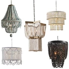 Большаядеревянная люстра французскаявинтажнаяРетроСкандинавскаядеревянная люстра для гостинойфойестоловойкухниспальни освещения