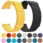 Кожаный ремешок для Samsung Galaxy Watch 3, 41, 45 мм, 4 полосы, 2, 40, 44 мм, магнитный браслет, спортивный браслет S3, 20, 22 мм