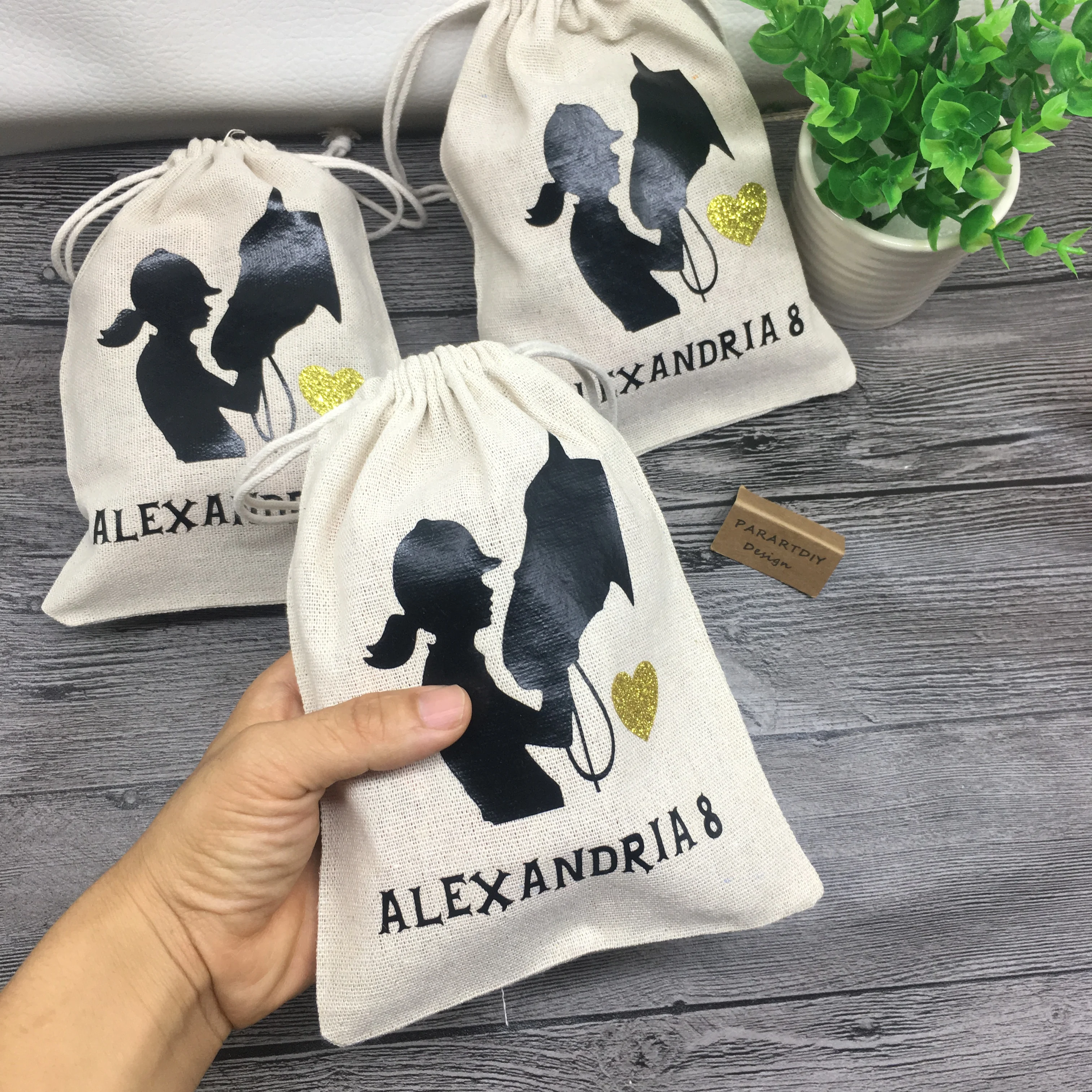 Индивидуальные сумки на день рождения для конной лошади девушки с блестящим