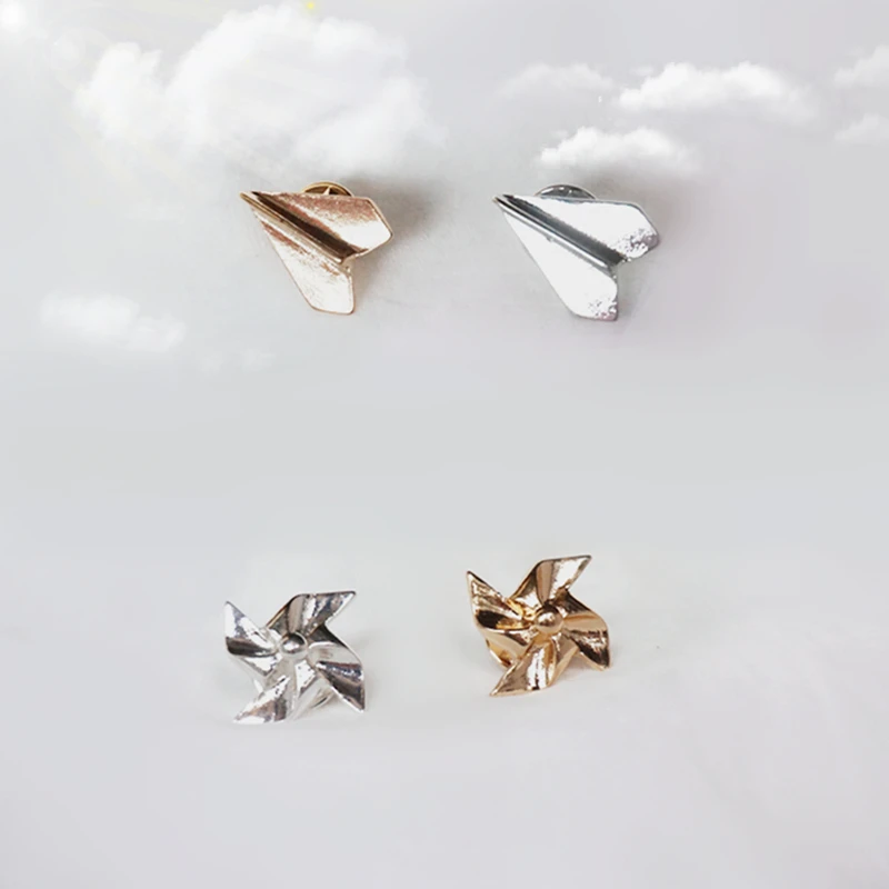 HZ 2019 новая Минималистичная Милая Золотая Серебряная детская мини-бумага Самолет