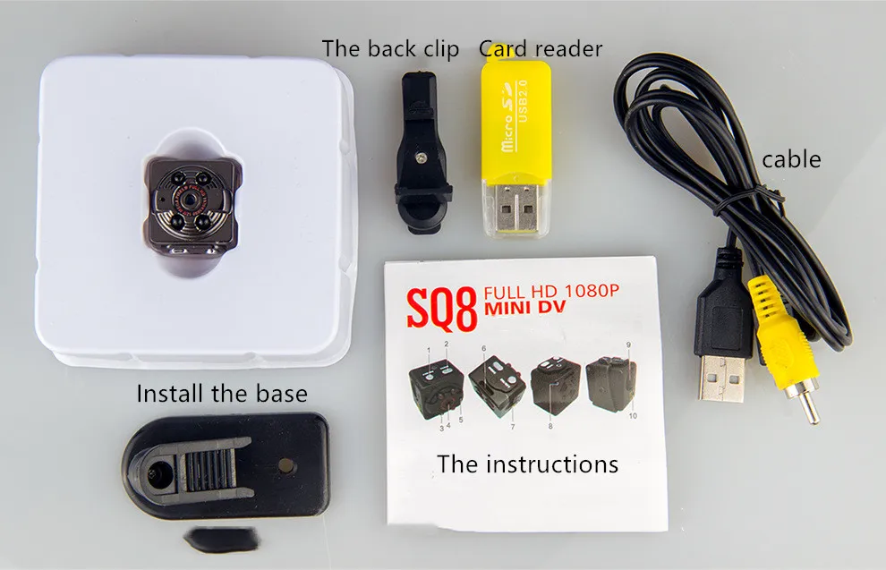 SQ8 SQ 8 Smart 1080p HD маленькая секретная микро мини камера видео камера ночного видения беспроводной корпус DVR DV крошечная мини камера микрокамера