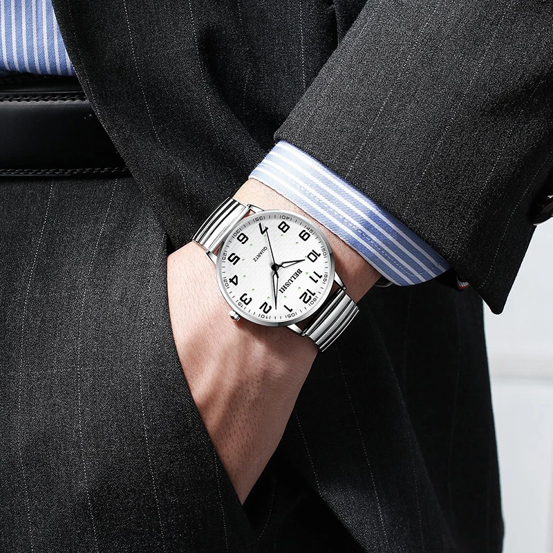 Часы для пожилых людей новые часы влюбленных Мужские кварцевые наручные