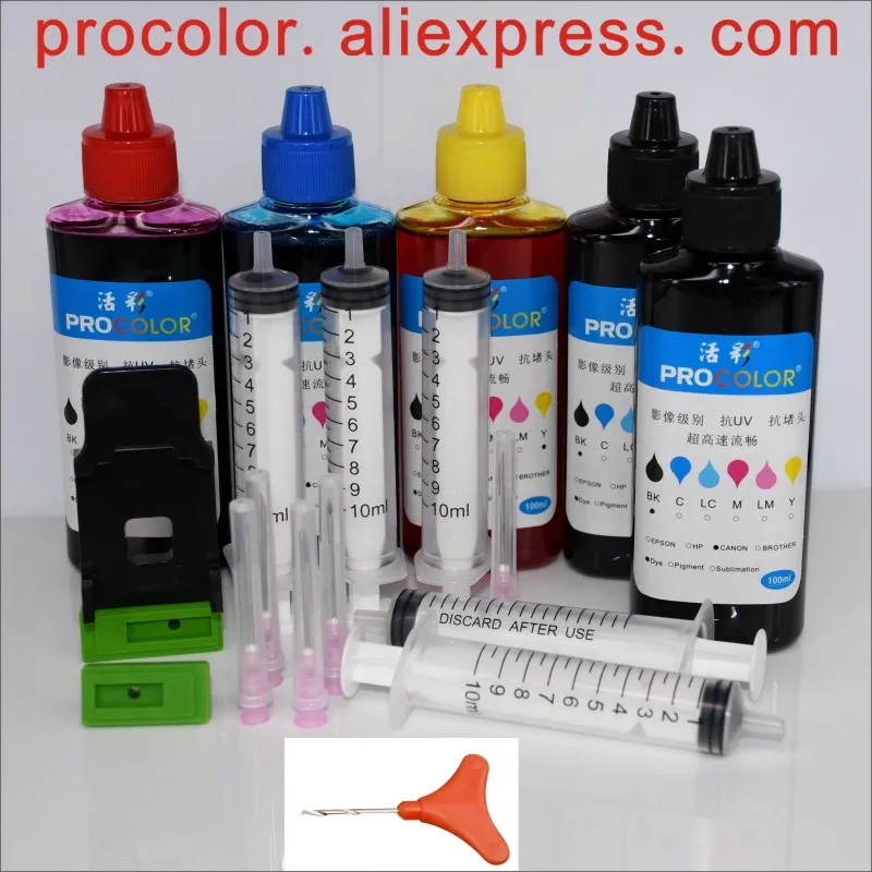 Красителя пополнения чернил комплект для Canon Pixma MG2255 MG3140 MG3150 MG3155 MG3255 MG3550 MG3620 MG3640s