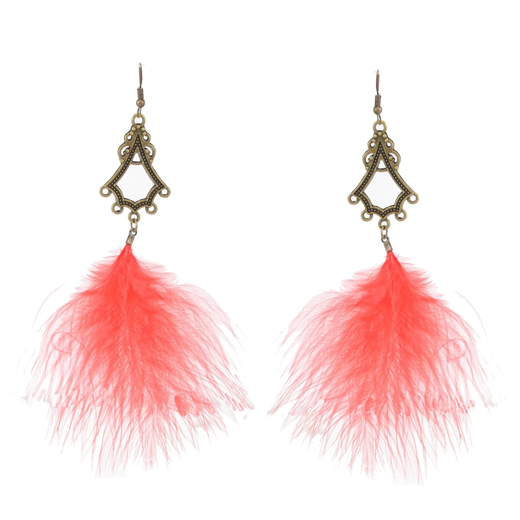 4 пары/компл. НОВЫЕ шикарные серьги-подвески с перьями для женщин раньше