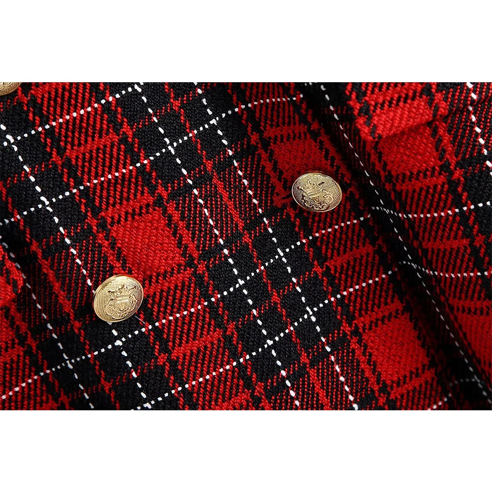 

2021 New Women 2 piece set Checked Casual Fashion Blazer & High-waist Shorts Pants Woman suits Two-piece Set Outfits