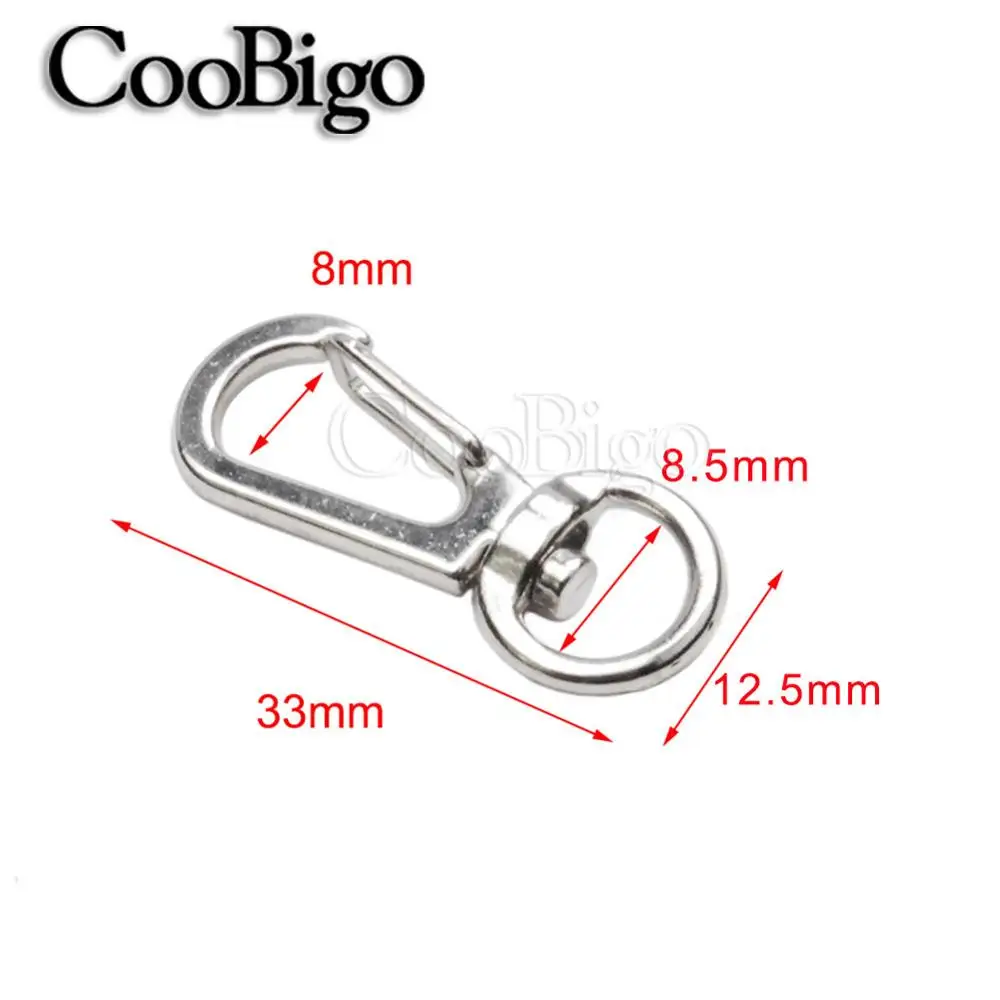 10pcs Metal Holder Key Chain Lobster Clasp Swivel Trigger Snap Hook Rings For DIY Craft Outdoor Backpack Bag Parts | Дом и сад