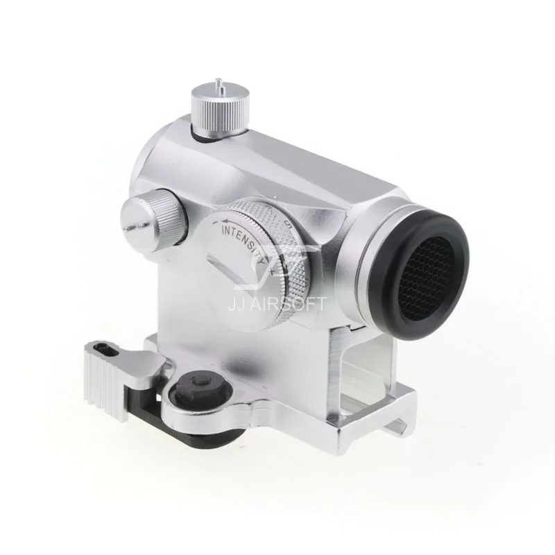 JJ страйкбол Micro 1x24 Red Dot с QD Riser Mount и Killflash/Kill Flash(черный/серебристый/коричневый - Цвет: Silver