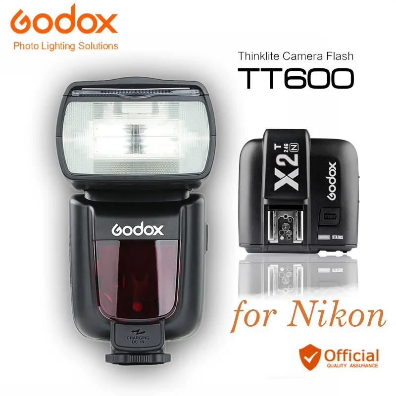 

Godox TT600 2.4G Wireless GN60 Master/Slave Camera Flash Speedlite + Transmitter Trigger for Nikon D5500 D3400 D810 D750 D500 D5