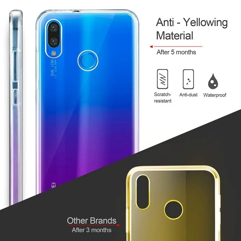 Чехол из ТПУ с полным покрытием 360 градусов для Huawei P20 P30 Pro Lite чехол P8 P9 P10 Mate 10 20 Y5 Y6