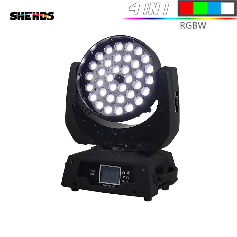 LED 36X12W Светодиодный 36x18 Вт RGBWA+ УФ зум перемещение головы 6in1 светодиодный стирка DMX512 Прямая с фабрики Dj диско-сценическое освещение для вечерние обувь для ночного клуба - Цвет: LED 36X12W