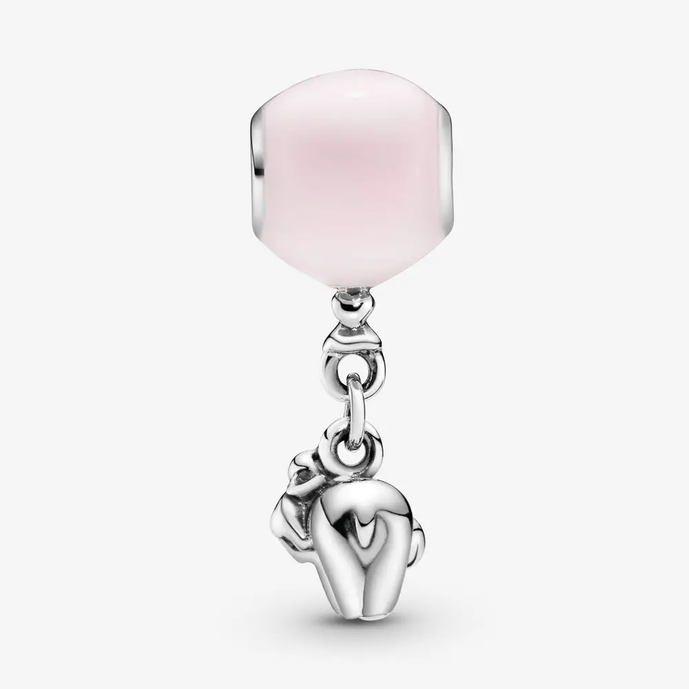 2021 100% 925 Sterling Silver Elephant &amp Pink Balloon Dangle Charm fit Original Pandora Bracelets Jewelry Lady | Украшения и