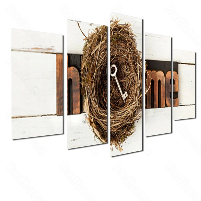 

Waterproof Ink Painting Living Room Decoration Warm Home Decoration Painting Wood Weed Bird Nest with Key Painting