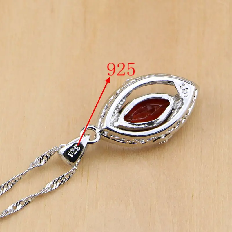 Женские свадебные серьги/кулон/ожерелье/кольца/браслет из стерлингового серебра