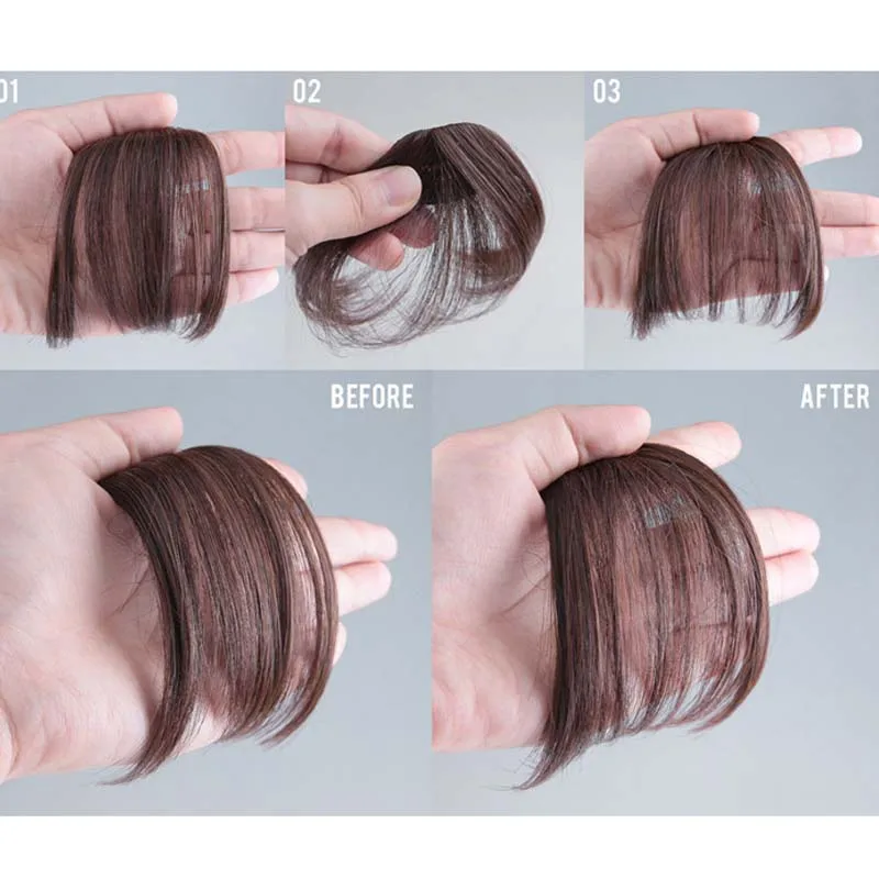 Аксессуар для укладки волос накладные челки волосы удлинители зажим спереди