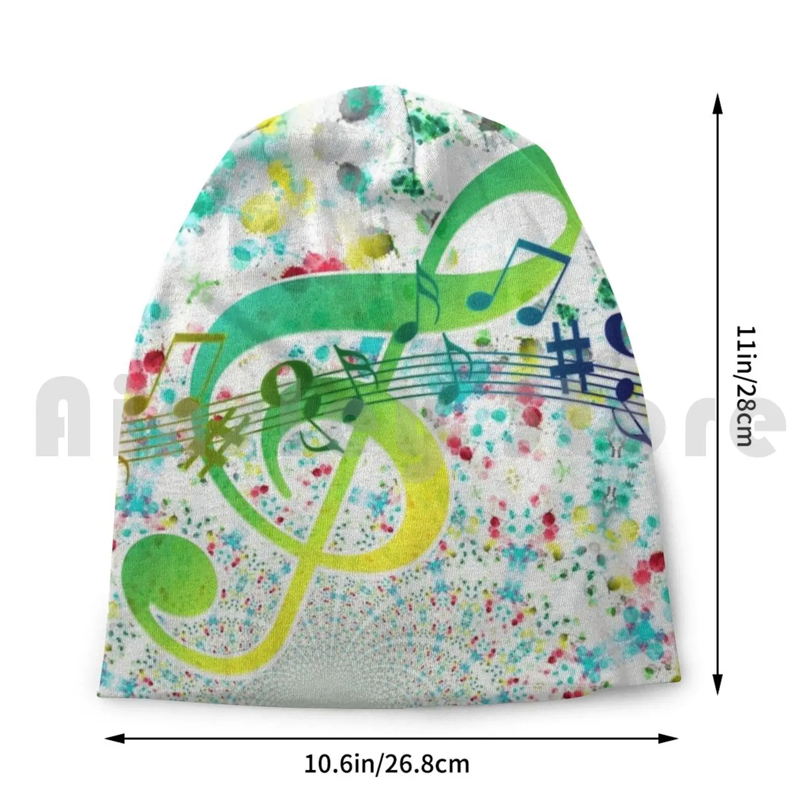 Шапка-бини с музыкальными нотами вязаная шапка в стиле хип-хоп музыкальные ноты