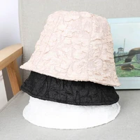 dropshippingsummer bucket hat solid color all match cotton sun protection fisherman hat for outdoor