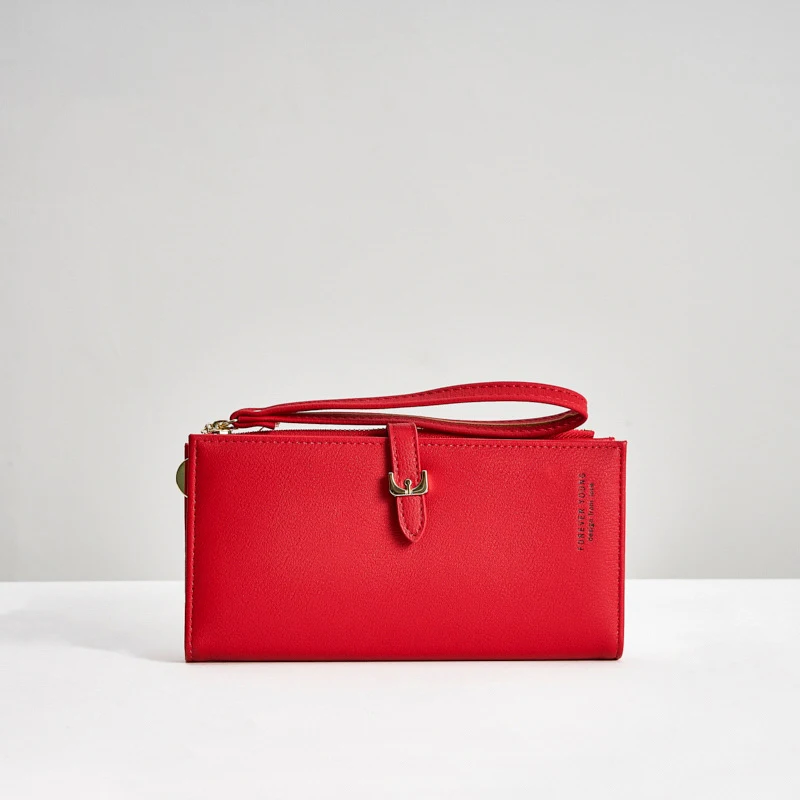 Женский Длинный кошелек с ремешком на запястье Дамский клатч несколькими