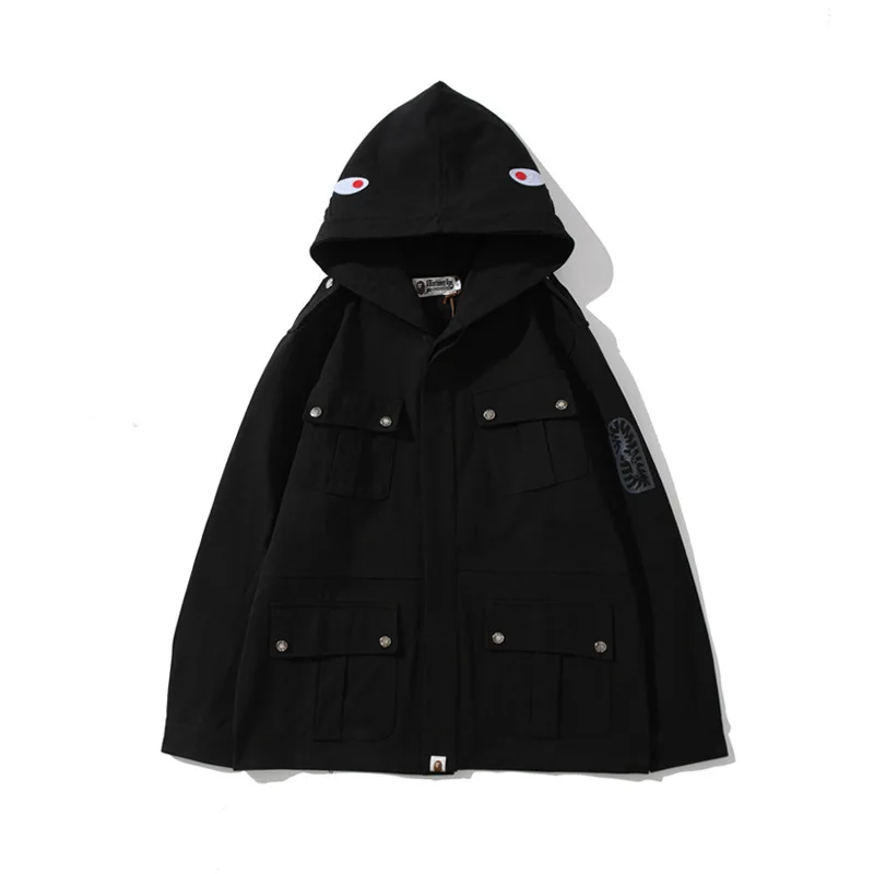 

Мужские толстовки BAPE, свитер, Женская ветровка для мальчиков, пальто для мужчин, верхняя одежда для пар, женская уличная одежда, куртки с кап...