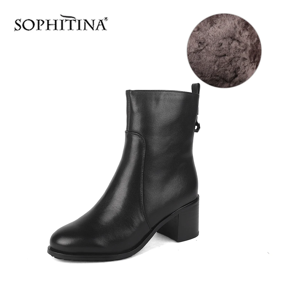 SOPHITINA/модные дизайнерские ботинки высококачественные однотонные удобные