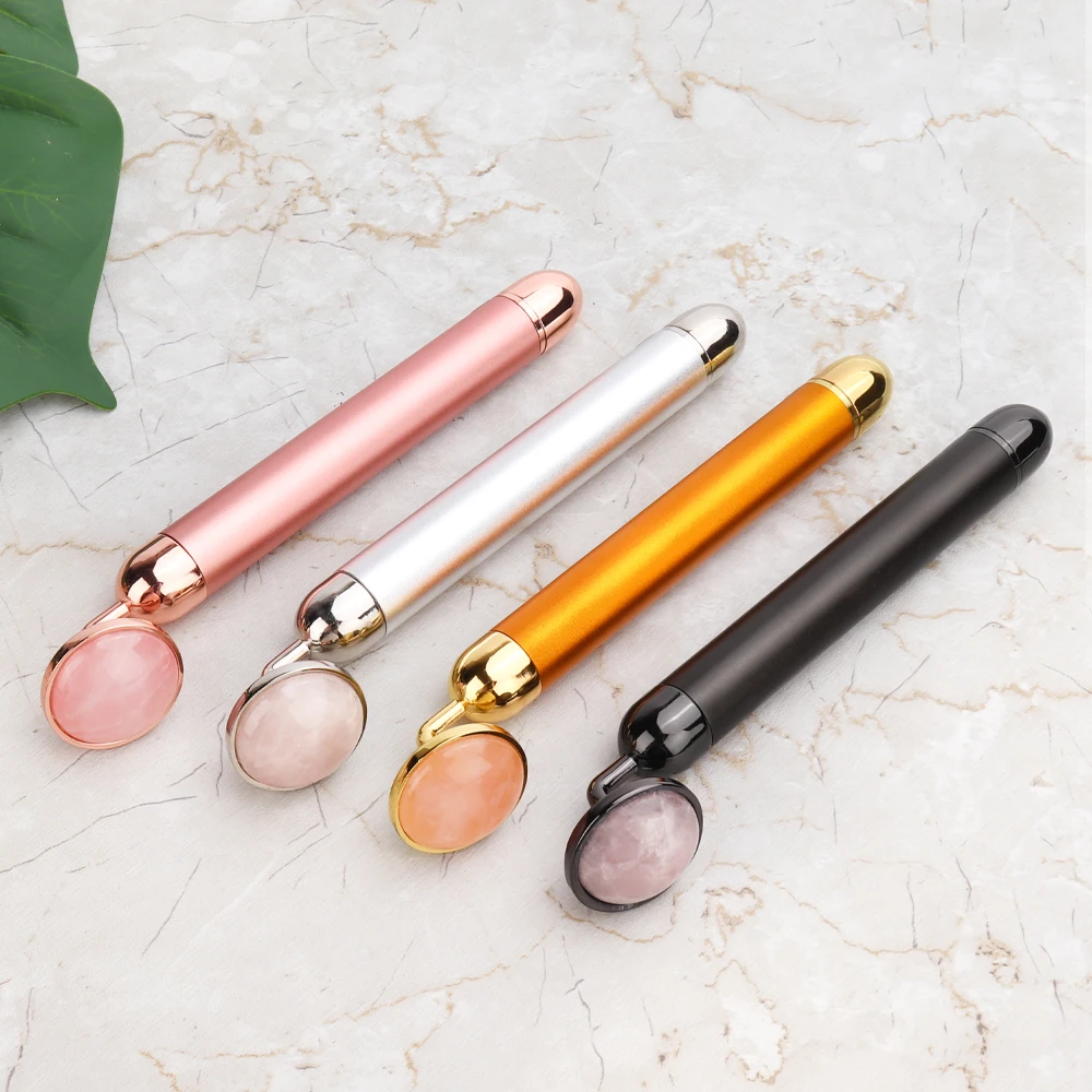 

24k Vibration Facial Roller Massager Energy Beauty Stick Face-Lifting Anti-Wrinkle Lifting Facial Skin Care Jade Roller Tools