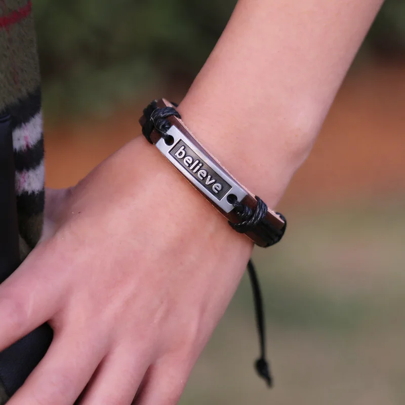 Модные Плетеные браслеты ручной работы из конопляной веревки 4 цвета