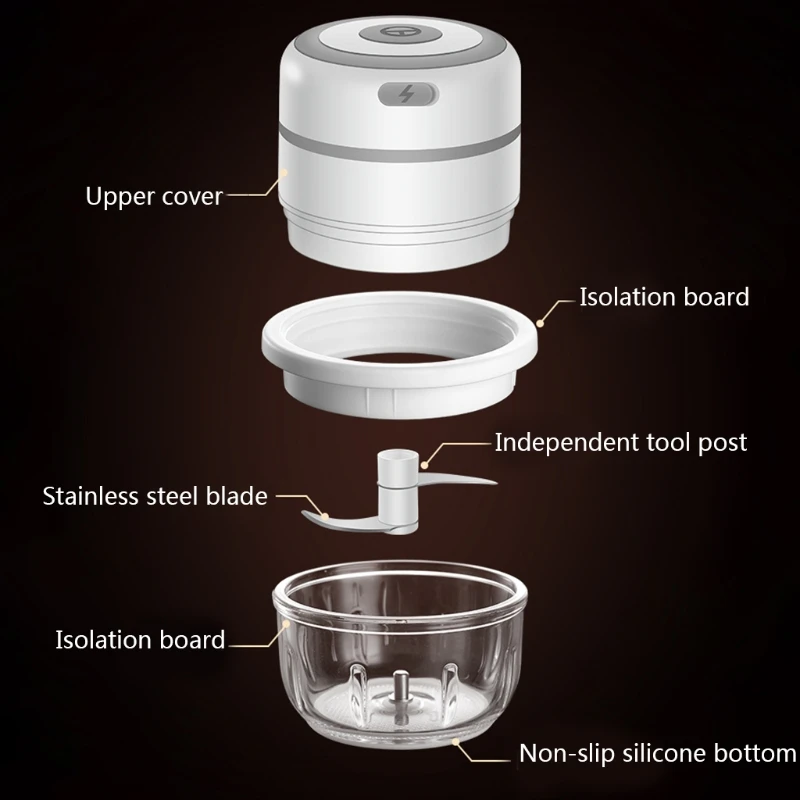 

Home Electric Meat Grinder Portable Blender Spiral Vegetable Slicer Food Processor Multifunctional Kitchen Round Chopper