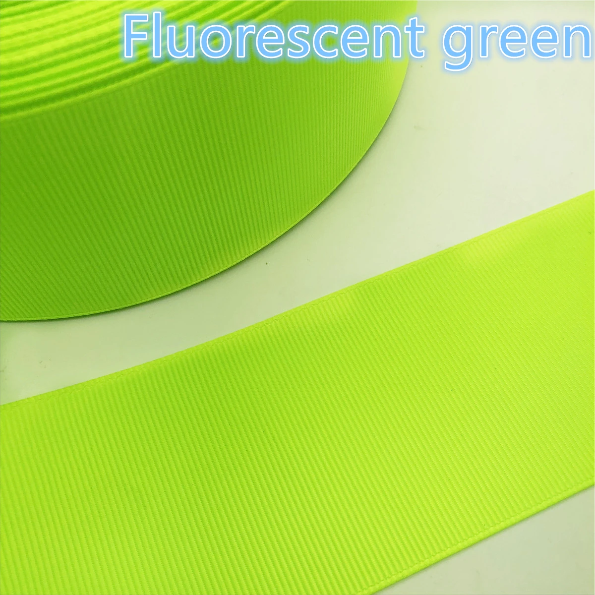 Fluorescent green Новинка; 10/15/20/25/40/50 мм Ширина Grosgrain поликлиновый приводной ремень многоцелевые Свадебная вечеринка - Цвет: Fluorescent green