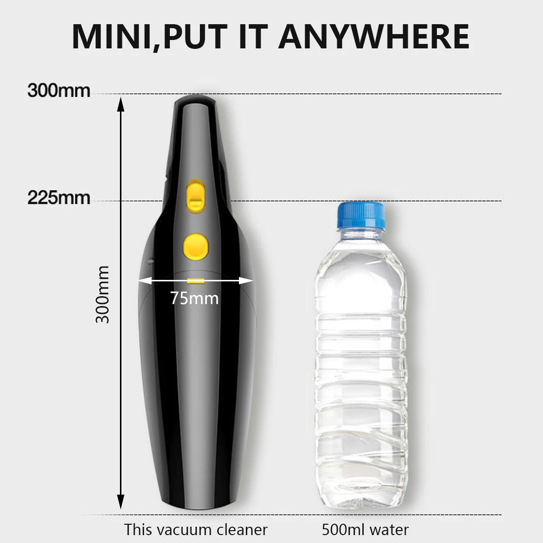 

5000PA Handheld Vacuum Cleaner Car Vacuum Cleaner Wet/Dry Vacuum Cleaner Wireless Duster Portable for Car Home Cordless/Car Plug