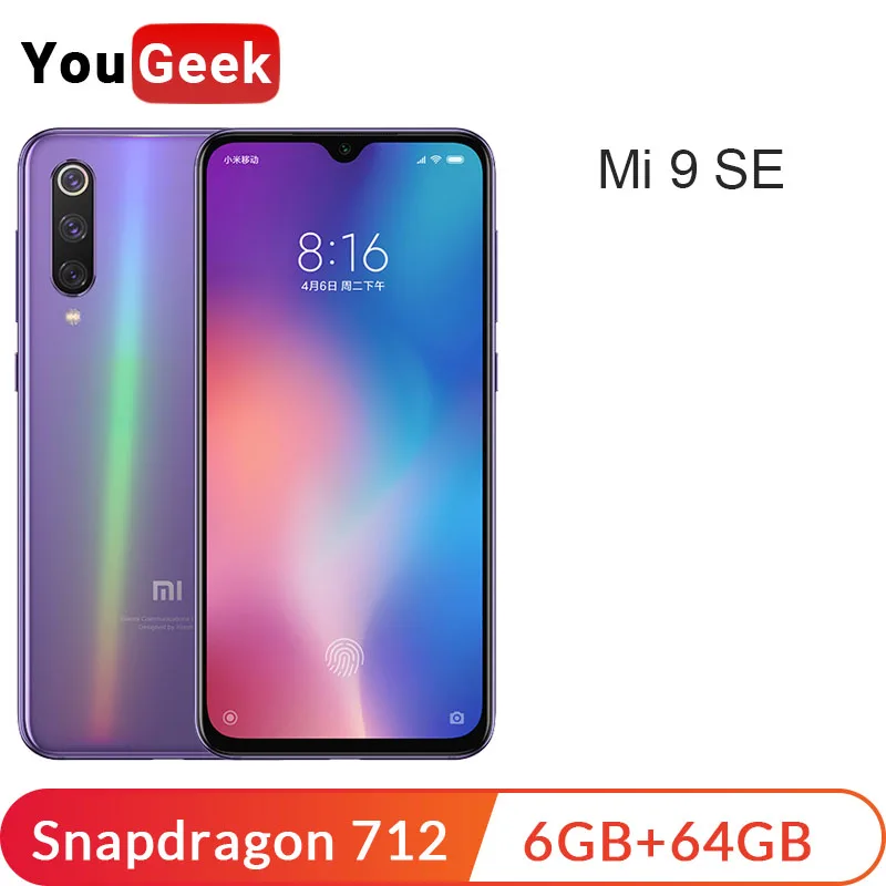 Xiaomi Mi 9 SE смартфон с восьмиядерным процессором Snapdragon 712 ОЗУ 6 ГБ ПЗУ 64 5 97 дюйма 48