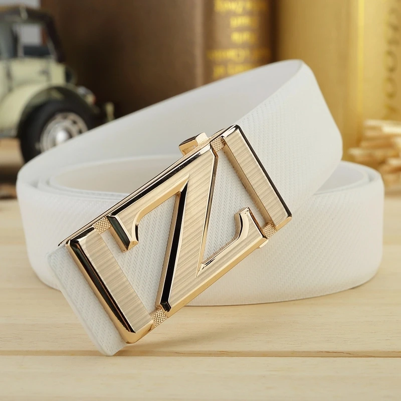 

Z letter Designer sash belts High Quality white belt genuine leather belt fashion luxury Cowskin Waist Strap cinto masculino