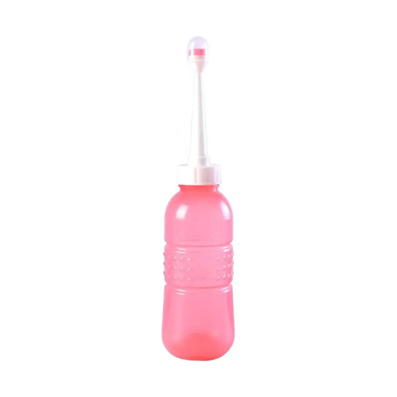 

600ml Portable Travel Handheld Bidet Sprayer Personal Private Cleaner Hygiene Washer Bottle Enema Douche with Nozzle Cap