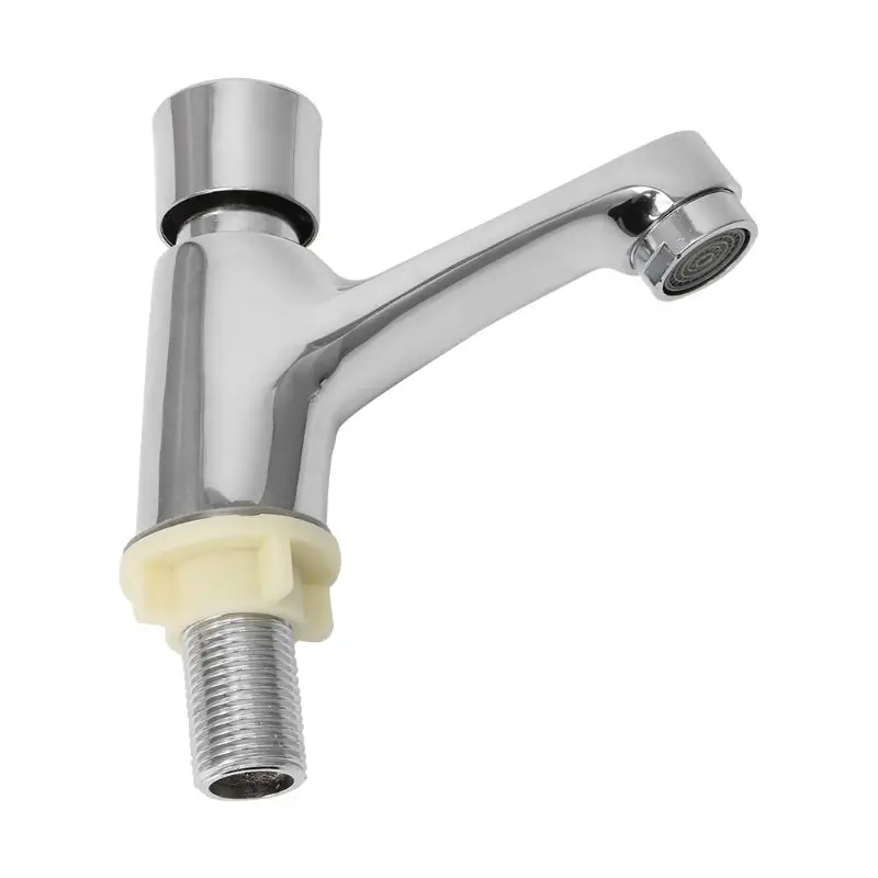 

Auto Self Closing Water Saving Tap Bathroom Basin Cold Faucet Delay Push Button QXNA