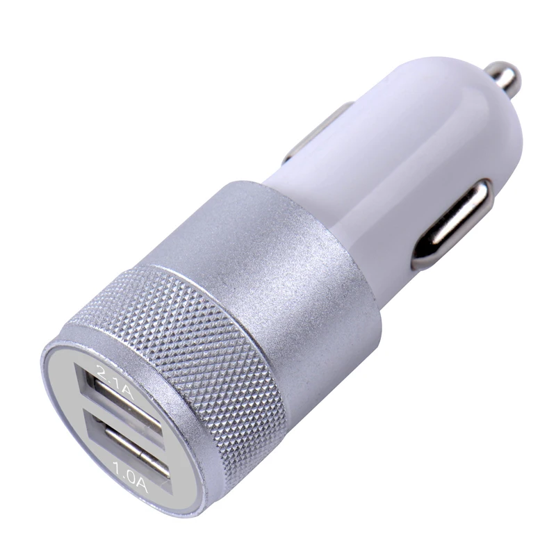 Переходник USB для зарядки в машине 3.1A автомобильное металлическое зарядное