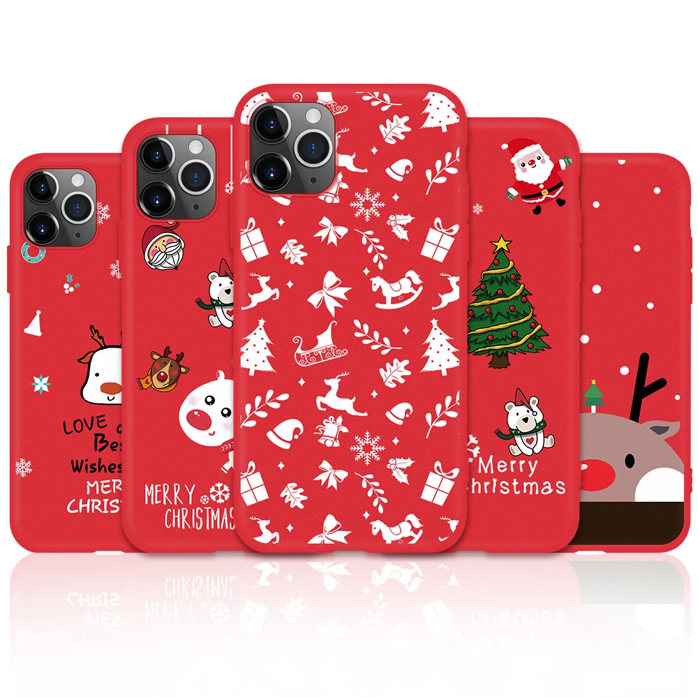 Christmas Phone Case For iPhone 11 Pro MAX XR XS X 7 8 6 6s Plus Soft Silicone Cover Coque Fundas Capa |