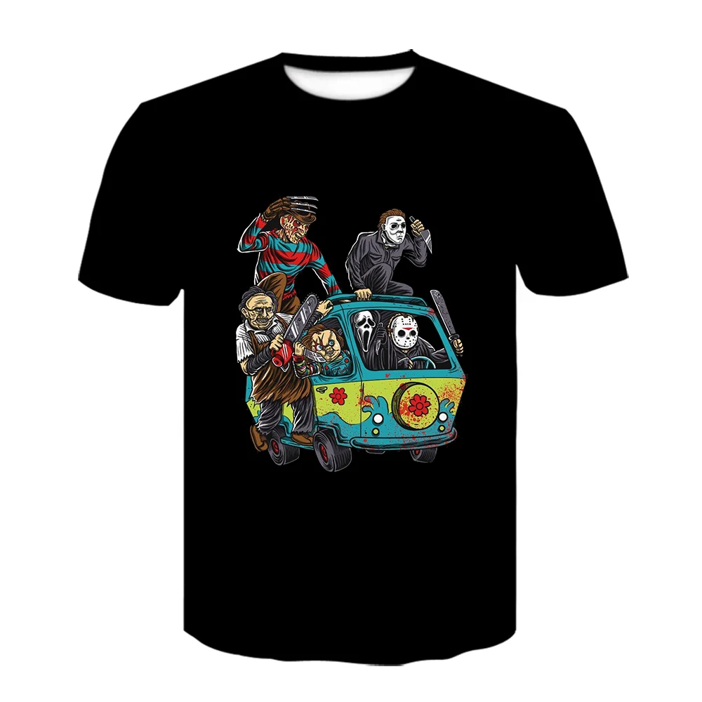 Ужас парк Смешные Джейсон пятница 13th ужас Хэллоуин футболка для мужчин страшные