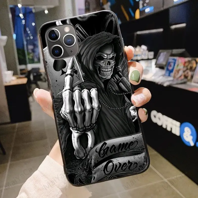 14 MaiYaCa Grim Reaper Череп Скелет Роскошный Гибридный чехол для телефона для iPhone 6S 6plus 7plus 8 8Plus X XS MAX XR 5 5S 11pro max чехол - Цвет: 14