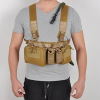 tactical military chest rig vest mens fishing gear belt molle system hunting camping accessories things pouch bag soft pocket