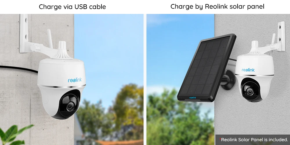 Reolink 1080p наружная батарея камера wifi Pan& Tilt удаленный доступ на солнечных батареях Argus PT и солнечная панель
