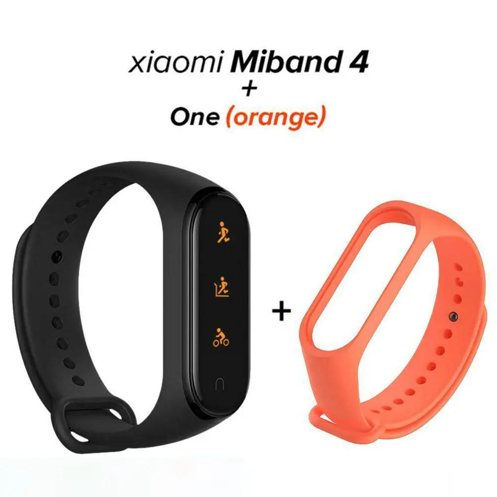 Xiaomi Mi браслет 4 оригинал новейший 3 цвета сердечный ритм фитнес 135 мАч цветной