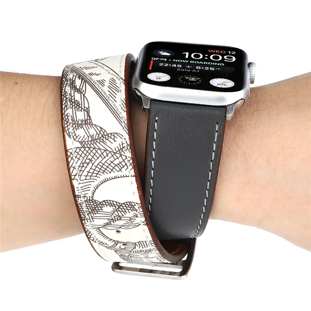 

Genuine Leather Strap For Apple Watch Series 6/SE/5/4 40MM 44MM Belt Wristband For iwatch 3/2/1 38MM 42MM Bracelet Accessories