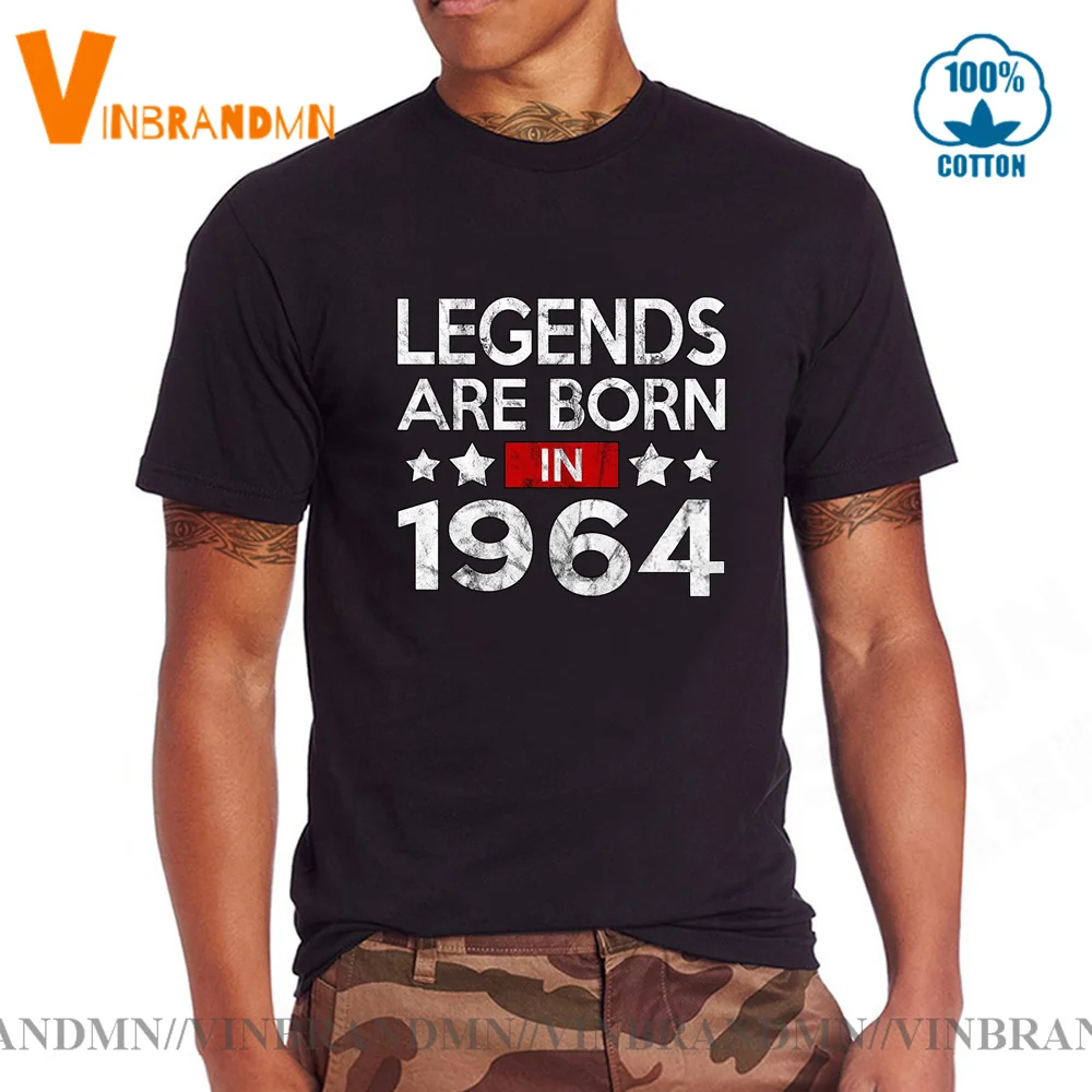 

Vintage 60s Clothing Legends are born in 1964 T shirts Retro Father's day Gift T-shirt Dad Birthday Tops Tees