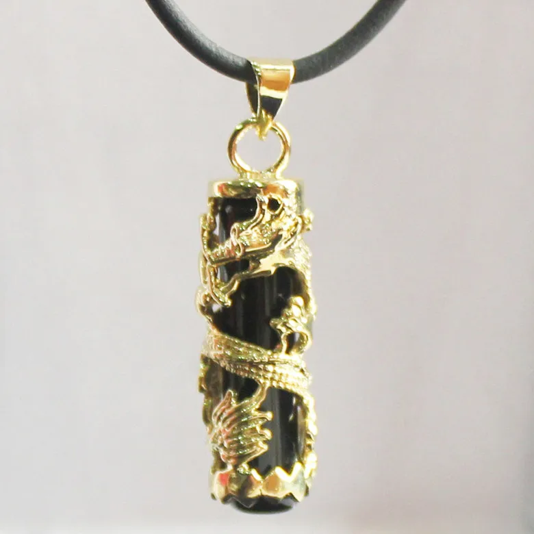 

Ожерелье с подвеской в виде дракона из нефрита