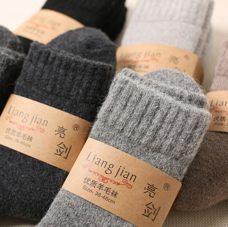 1 пара унисекс очень толстые одноцветные носки с изображением кролика из