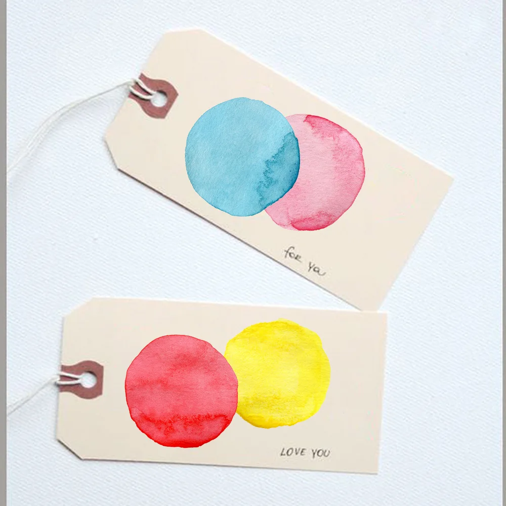 Цветная яркая Акварельная Наклейка на стену крупный горох для детской комнаты