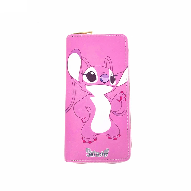 Disney Wallet Lilo &amp Stitch Angel Cartoon Ladies Pu Leather Cute Girl Zipper Purse Gifts For Children And Adults | Игрушки и хобби