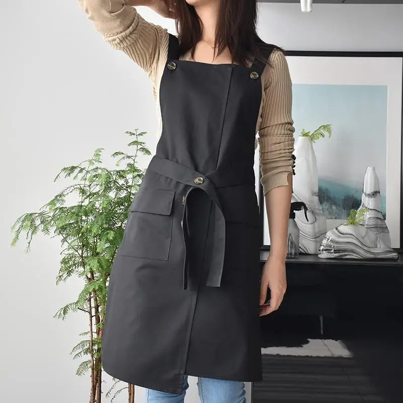 

20 Новый силуэт стилист фартук Регулируемый унисекс Cobbler Униформа с карманами арт фартуки для женщин косметологи