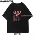 Японская летняя футболка в стиле Харадзюку, Мужская футболка с японским аниме, мужская летняя хлопковая футболка с коротким рукавом, футболка с пальцами