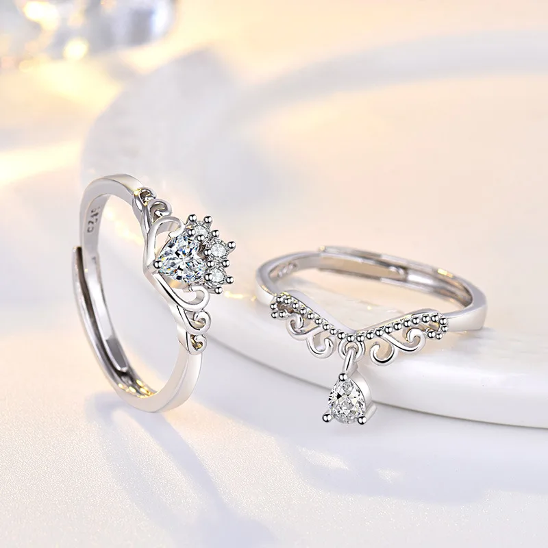 Новинка роскошное кольцо с короной подвеской AAA австрийский кристалл открытым